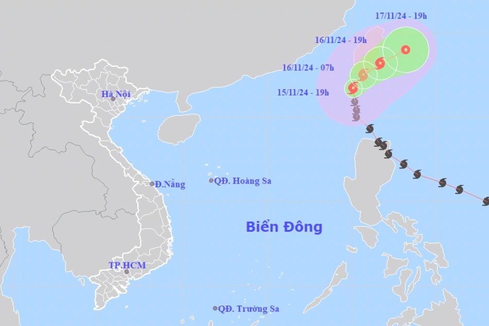 Usagi đột ngột đổi hướng, Biển Đông sắp đón bão Manyi mạnh cấp 15