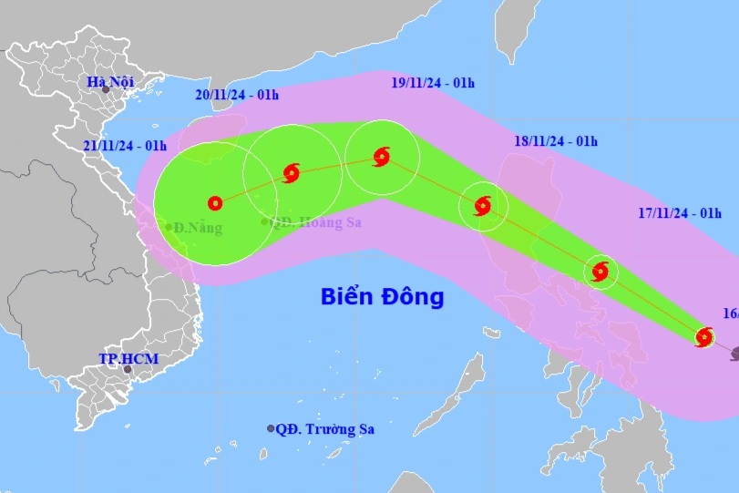 Bão Man-yi tiệm cận siêu bão, sắp vào Biển Đông