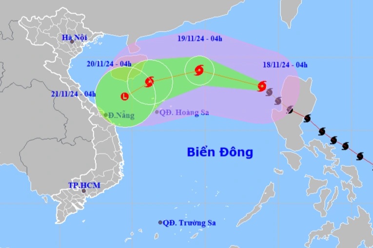 Bão Man-yi giật cấp 15 đi vào Biển Đông