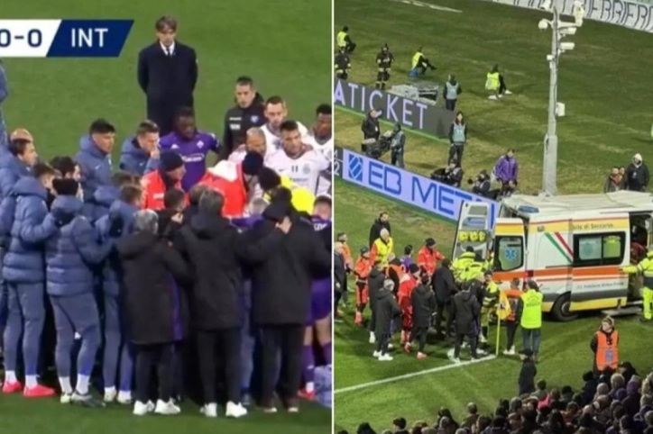 Sự cố kinh hoàng ở Serie A: Đang thi đấu, cầu thủ bỗng đổ gục xuống sân