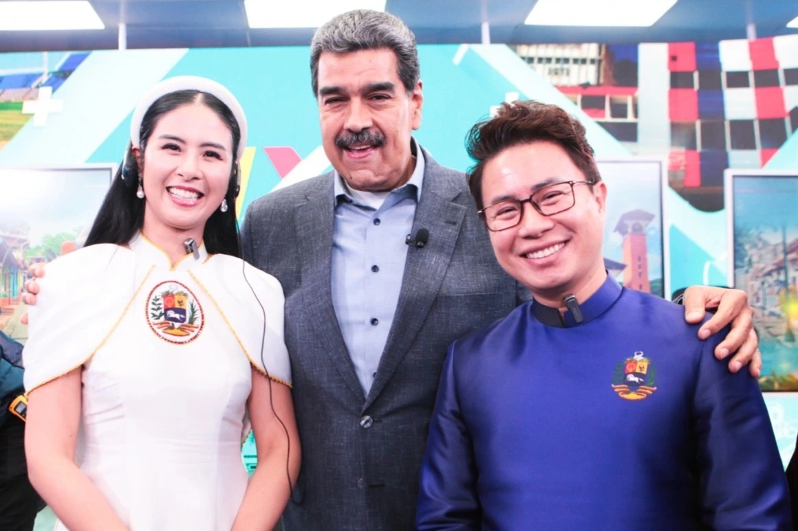 Hoa hậu Ngọc Hân tham gia show truyền hình của Tổng thống Venezuela