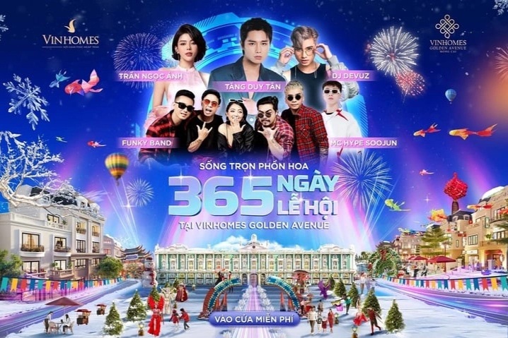 Tận hưởng đêm nhạc quy mô tại Vinhomes Golden Avenue