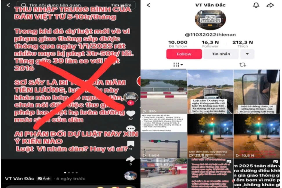 Bịa đặt về Nghị định 168, chủ tài khoản TikTok bị xử phạt