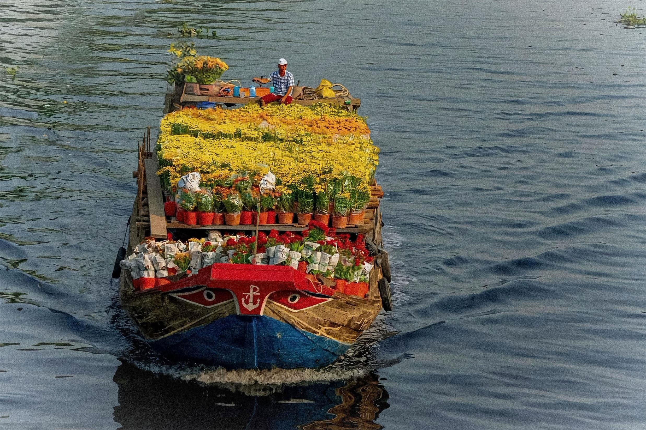 Mùa xuân trôi theo dòng nước