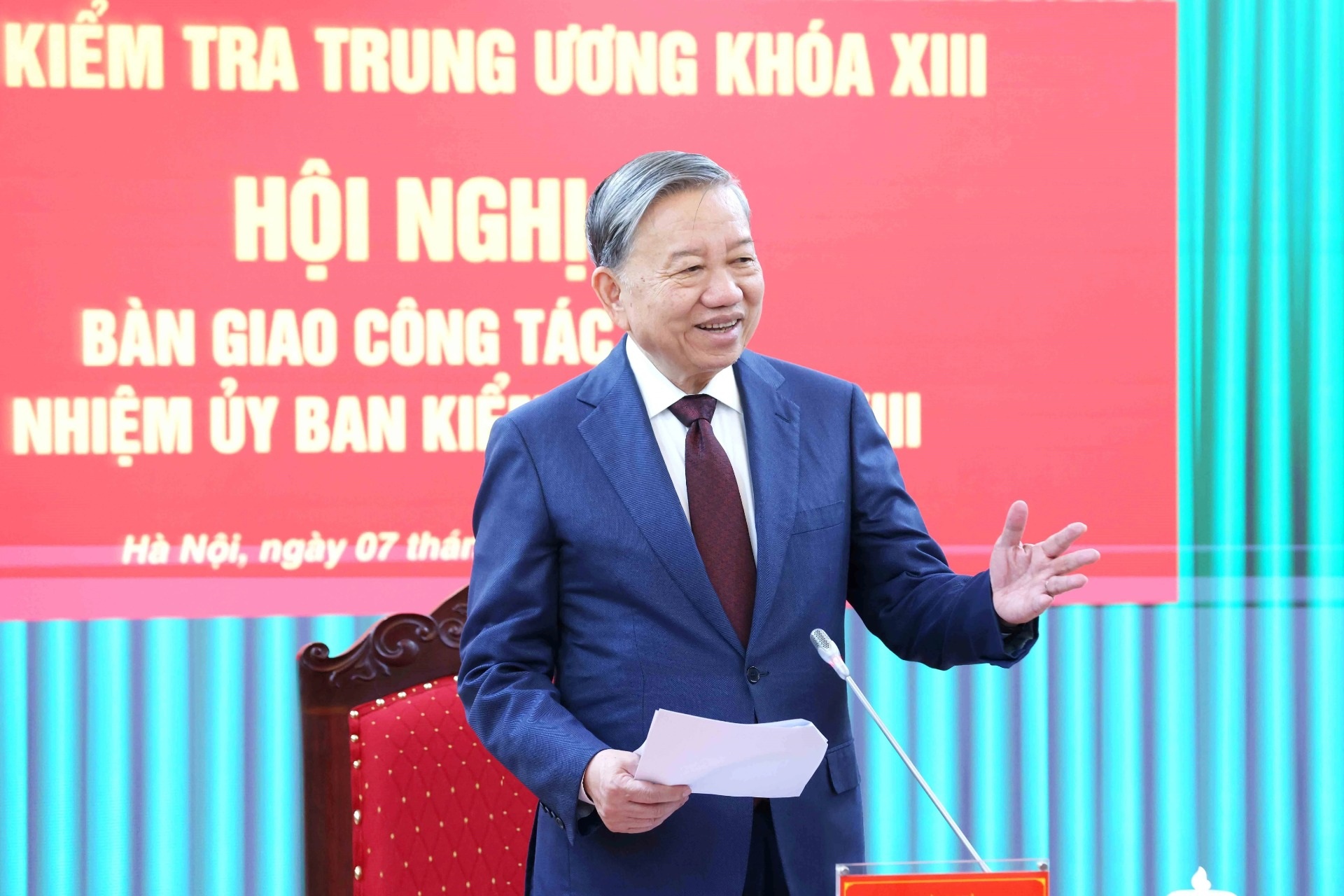 Tổng Bí thư Tô Lâm dự Hội nghị bàn giao công tác của Chủ nhiệm Ủy ban Kiểm tra Trung ương