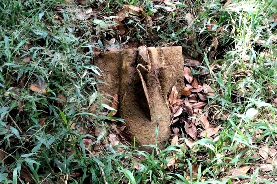 Vật thể nghi là bom trồi lên mặt đất khu dân cư ở Lâm Đồng