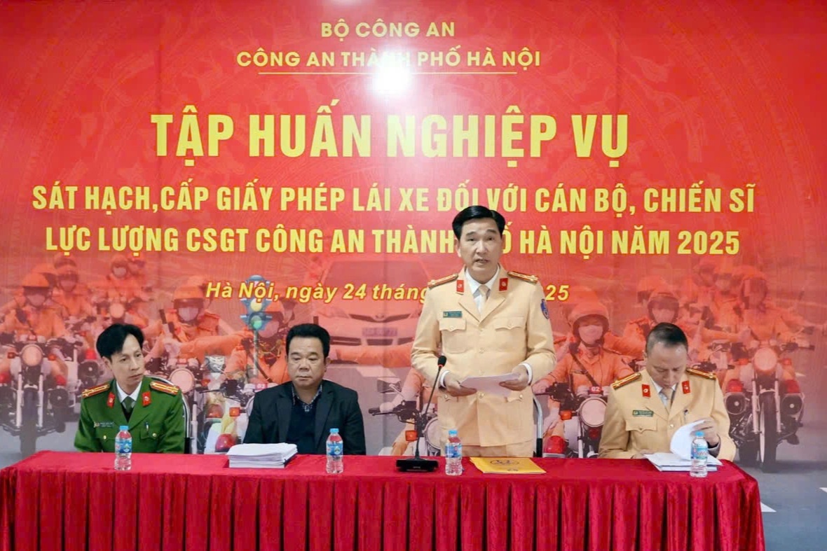 CSGT Hà Nội tập huấn nghiệp vụ sát hạch, cấp giấy phép lái xe