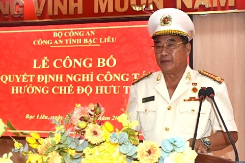 13 trưởng, phó phòng Công an Bạc Liêu nghỉ hưu trước tuổi