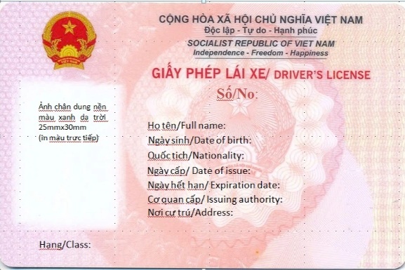 Mẫu giấy phép lái xe do Bộ Công an cấp từ ngày 1/3