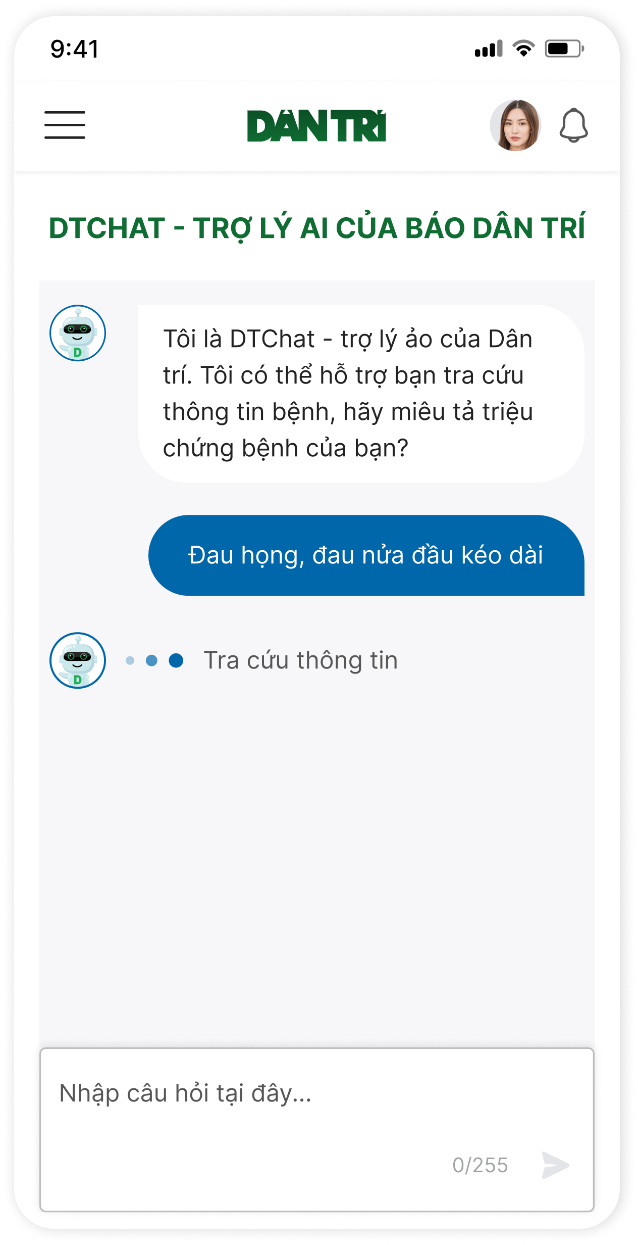 DTCHAT - TRỢ LÝ AI CỦA BÁO DÂN TRÍ