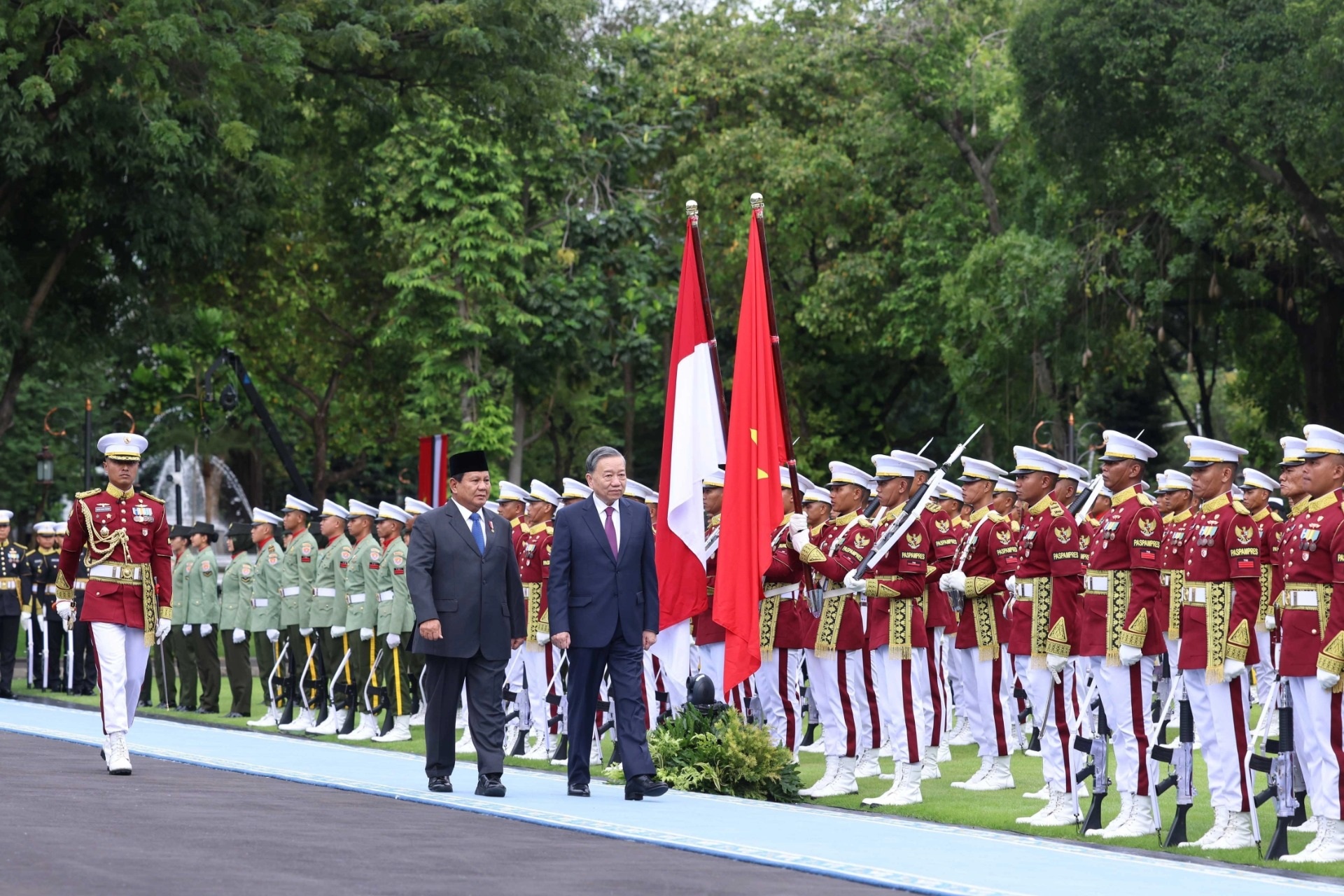 Lễ đón Tổng Bí thư Tô Lâm và Phu nhân thăm cấp nhà nước Cộng hòa Indonesia
