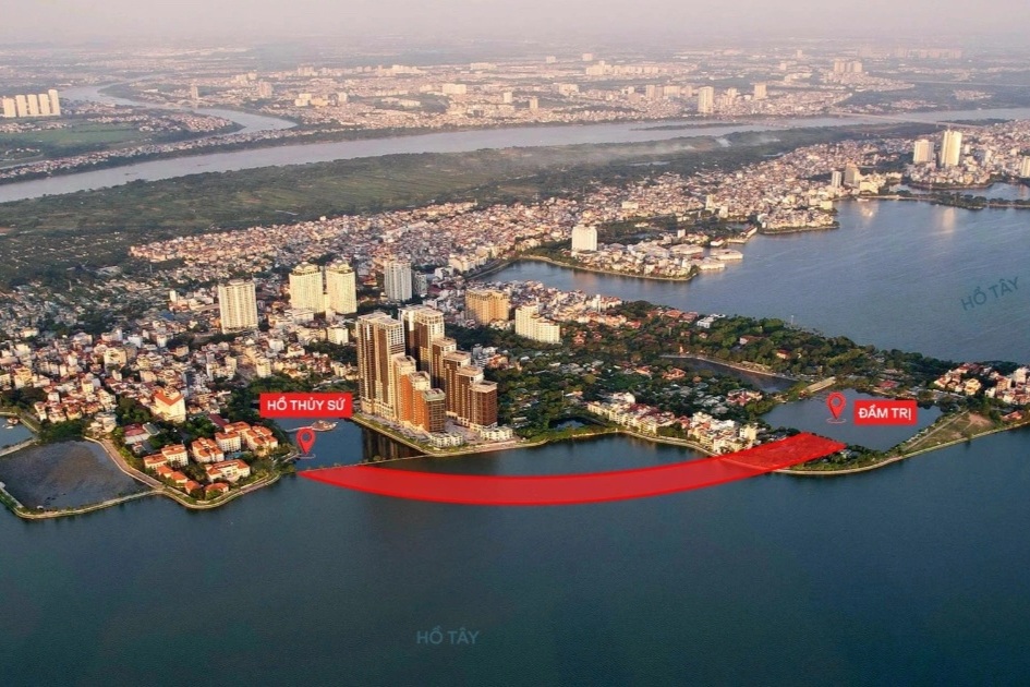 Khu vực mở rộng đường, xây cầu tại Hồ Tây vừa được TP Hà Nội phê duyệt