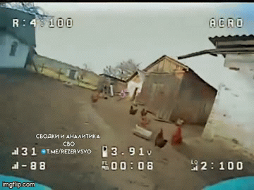 Lính Nga ở chiến trường Ukraine dùng UAV FPV "đuổi gà"