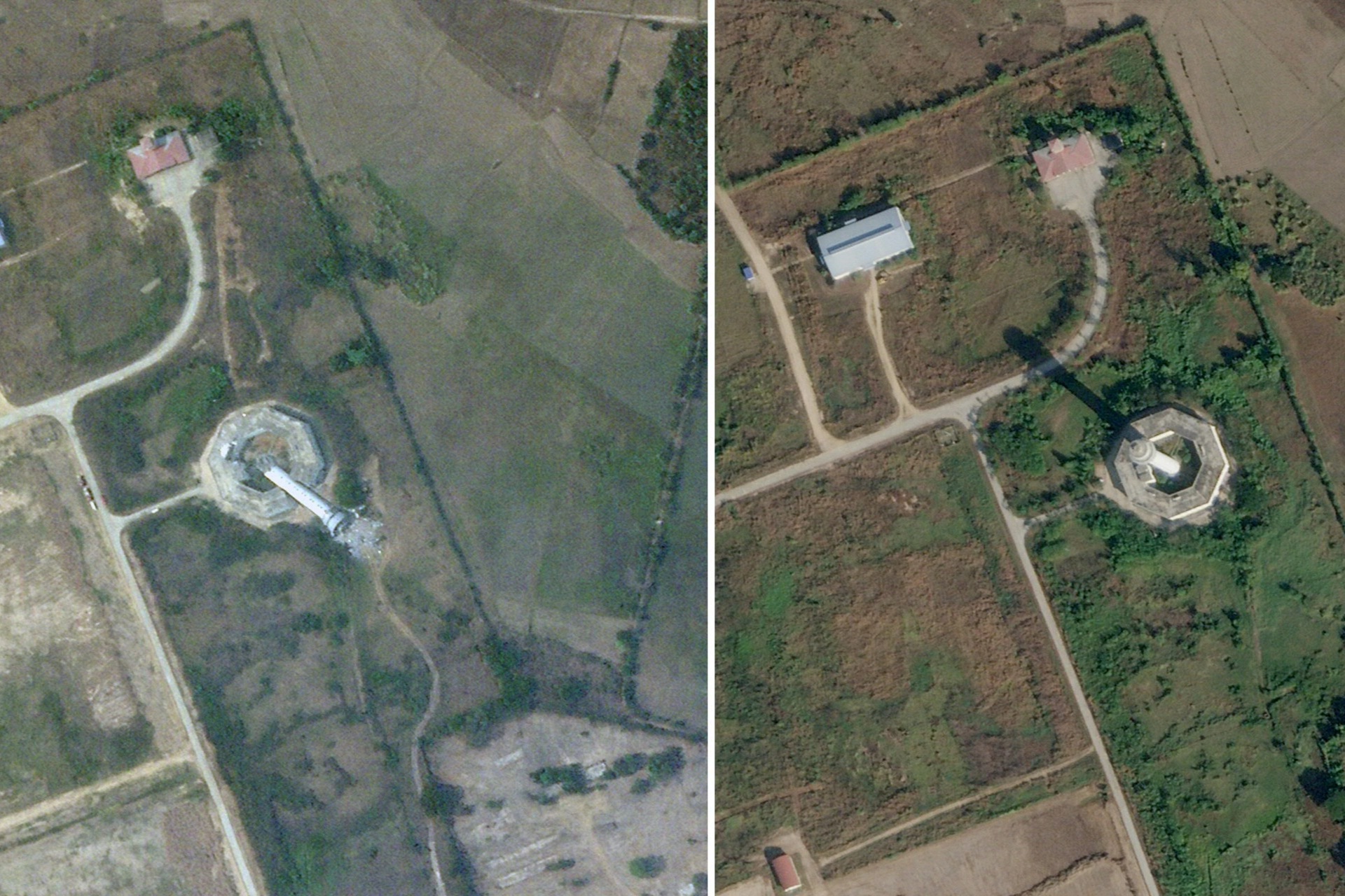 Tháp không lưu sân bay Myanmar đổ sập hoàn toàn vì động đất