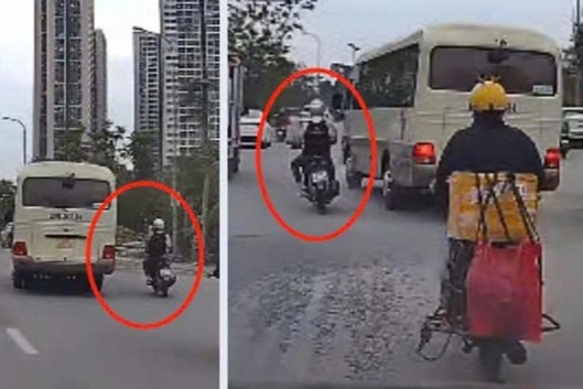 Chèn ép xe trên đại lộ Thăng Long, tài xế ô tô khách bị phạt gần 6 triệu