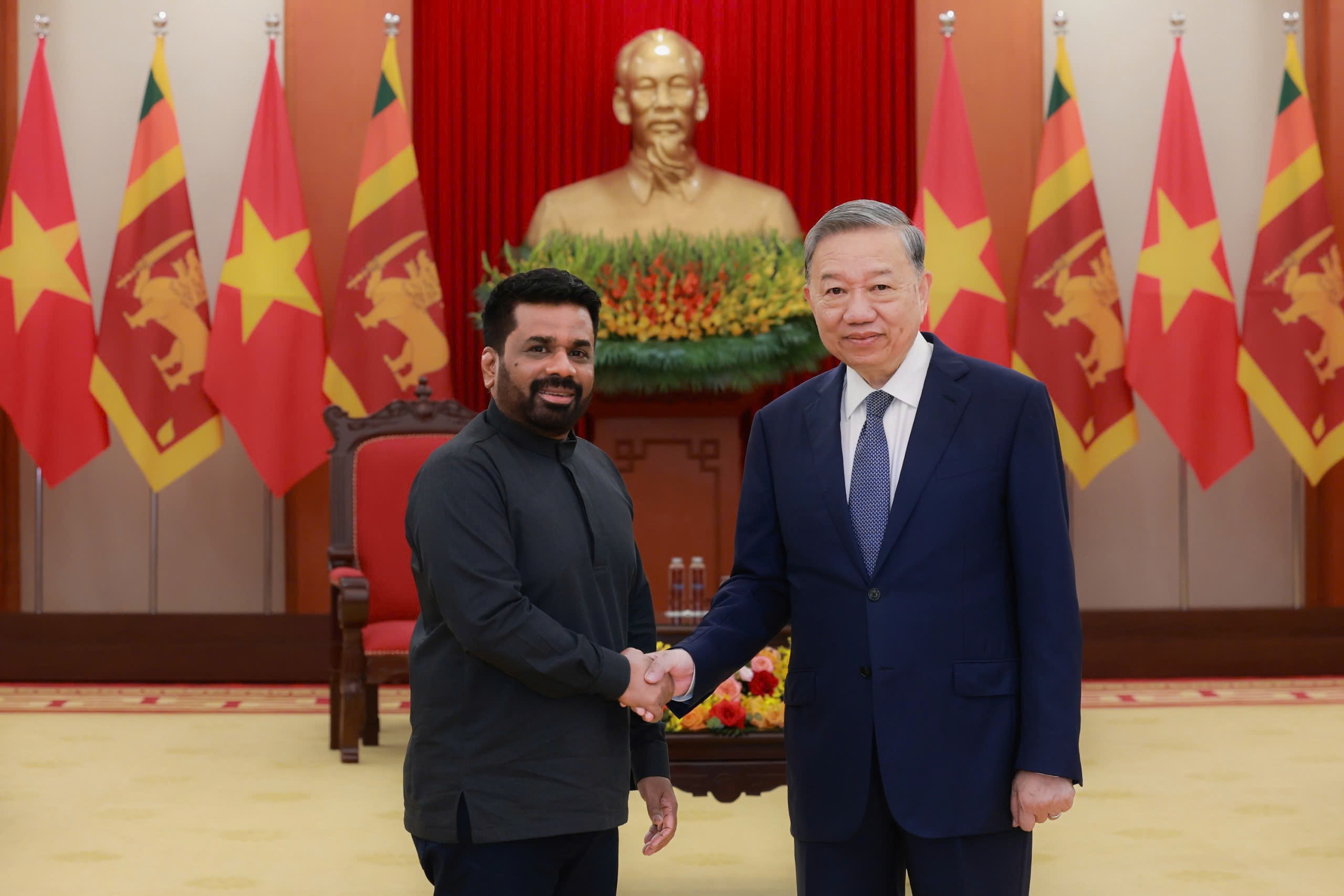 Tổng Bí thư Tô Lâm tiếp Tổng thống Sri Lanka
