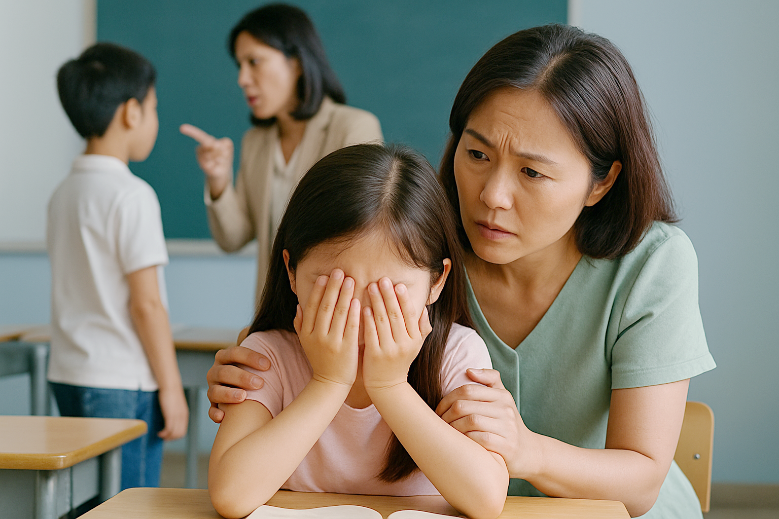 Mới 8 tuổi, con gái tôi đã rất sợ... bị đánh chết