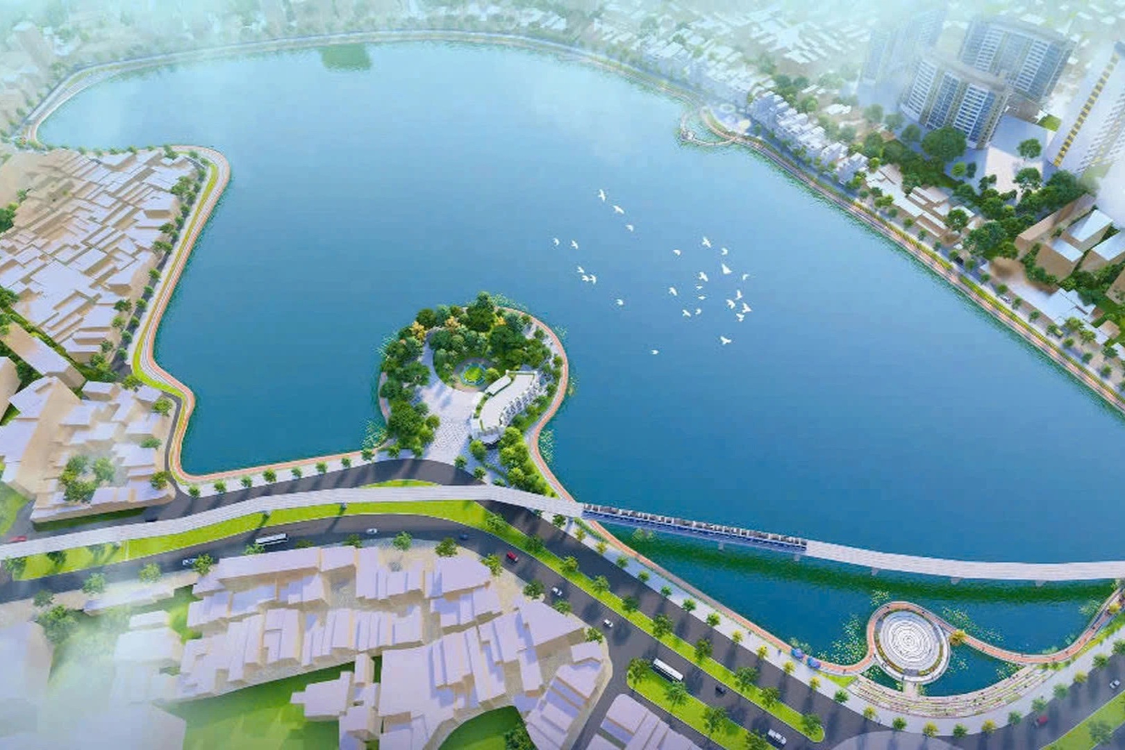 Hà Nội thu hồi toàn bộ hơn 5.600m2 bán đảo hồ Đống Đa làm vườn hoa