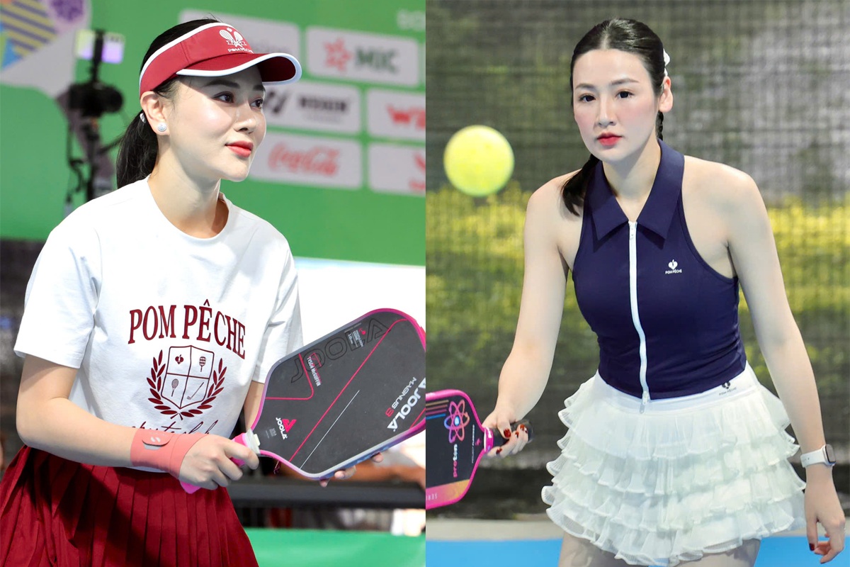 Cuộc chiến gay cấn giữa Á hậu Tú Anh và Phương Oanh trên sân pickleball
