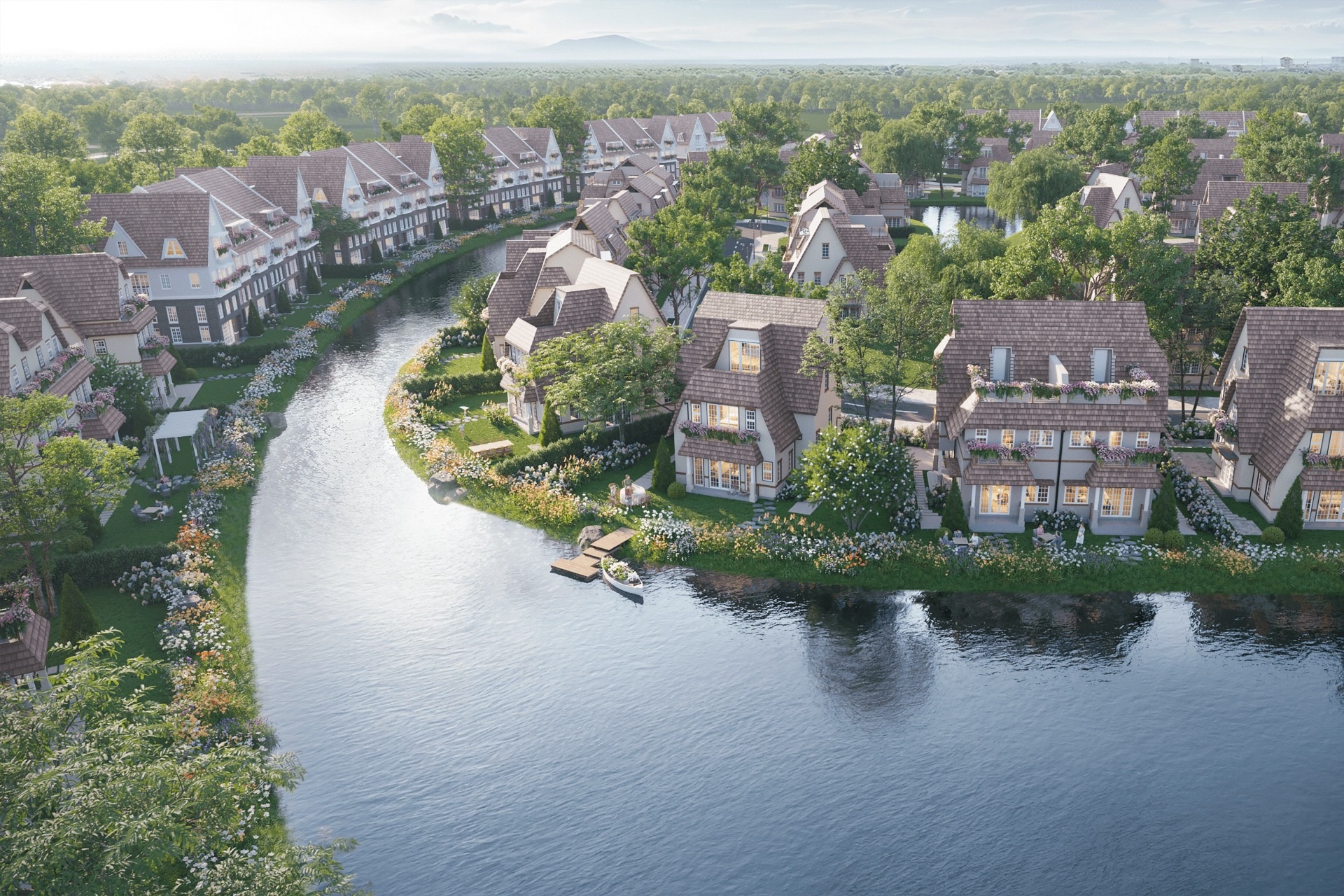 Đảo Châu Âu - Eco Central Park: Biệt thự "compound" định danh của nhà giàu xứ Nghệ