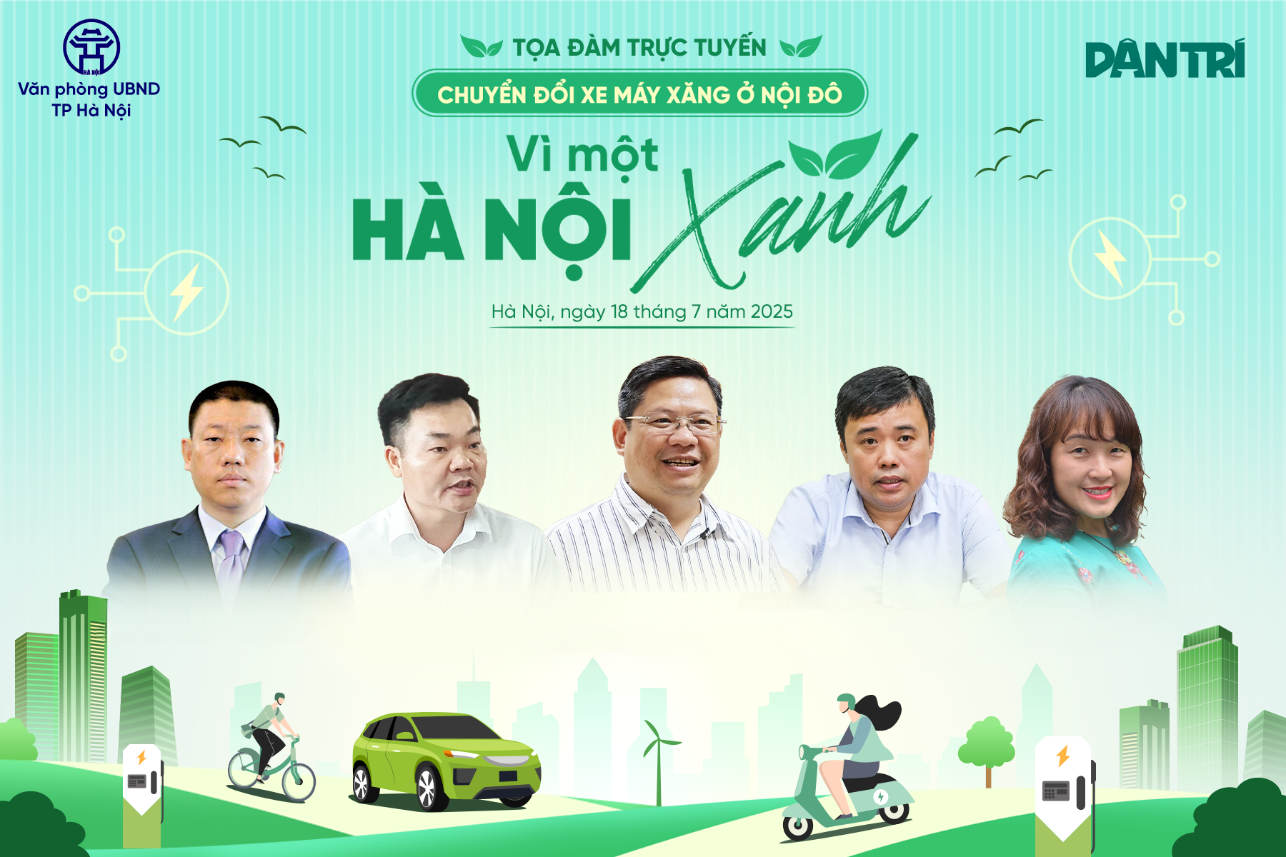Sáng mai diễn ra tọa đàm trực tuyến về chuyển đổi xe máy xăng ở Hà Nội