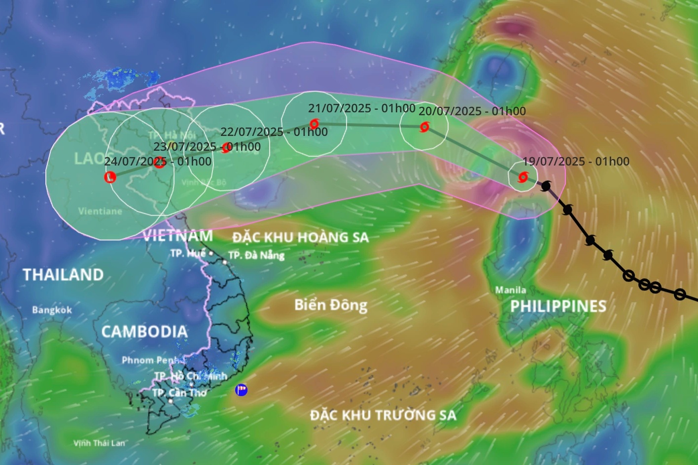 Bão Wipha vào Biển Đông, cảnh báo mưa khắp 18 tỉnh, thành