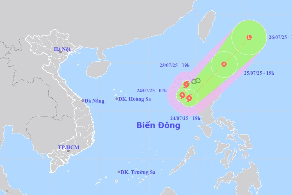 Bão số 4 có tên Cỏ May hình thành trên Biển Đông