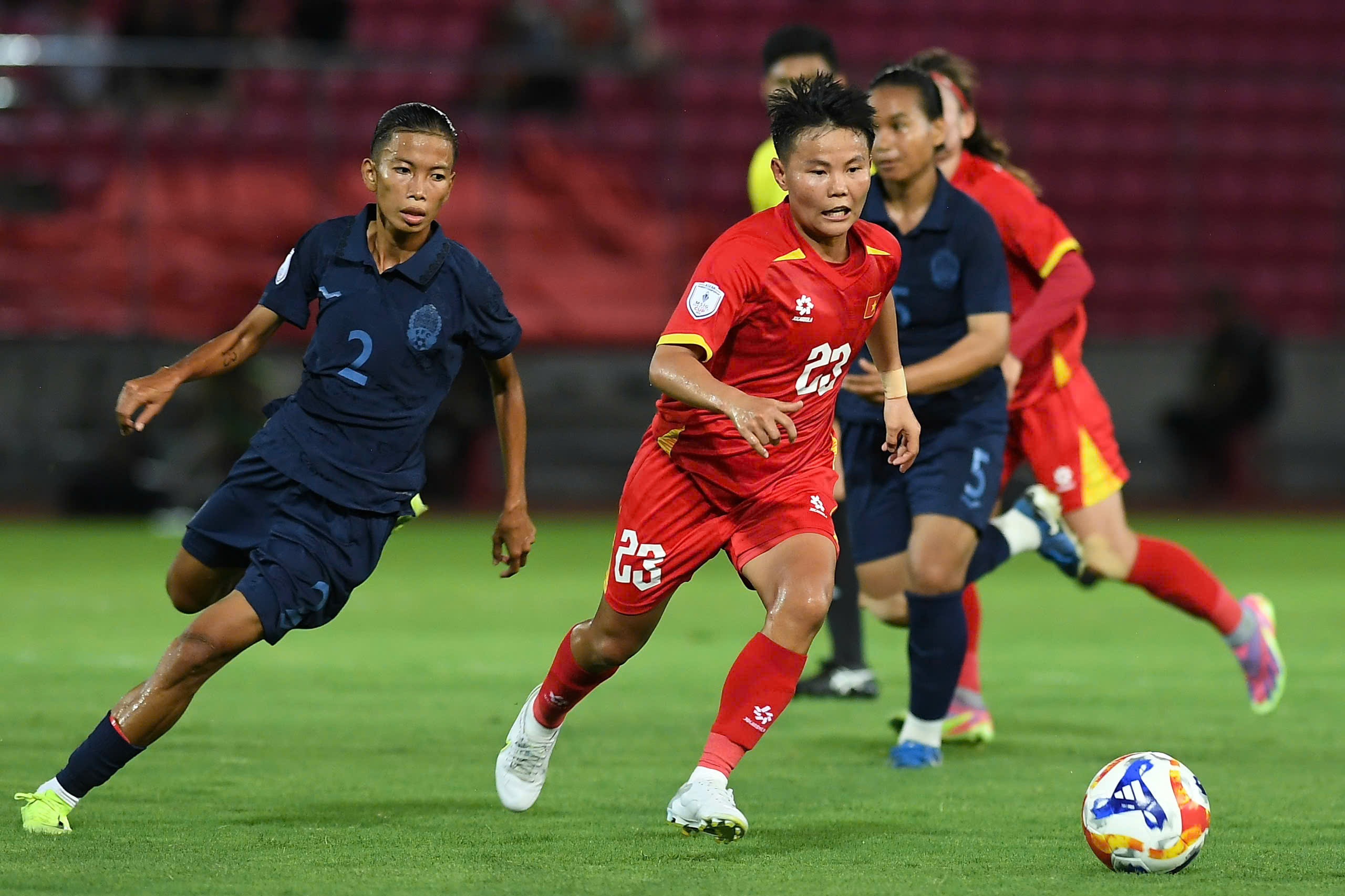 Đội tuyển nữ Việt Nam 4-0 Campuchia (hết hiệp 1): 45 phút hiệu quả