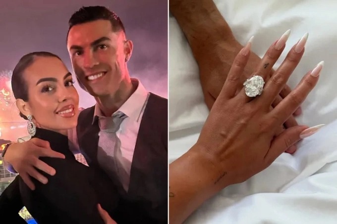 Nhẫn đính hôn “cỡ khủng” Ronaldo tặng Georgina trị giá bao nhiêu?