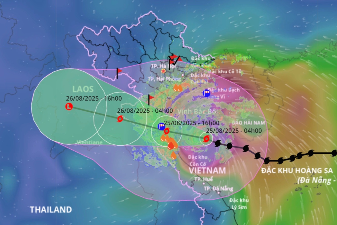 Bão Kajiki mạnh cấp 12-14 khi đổ bổ đất liền nước ta từ trưa đến chiều nay