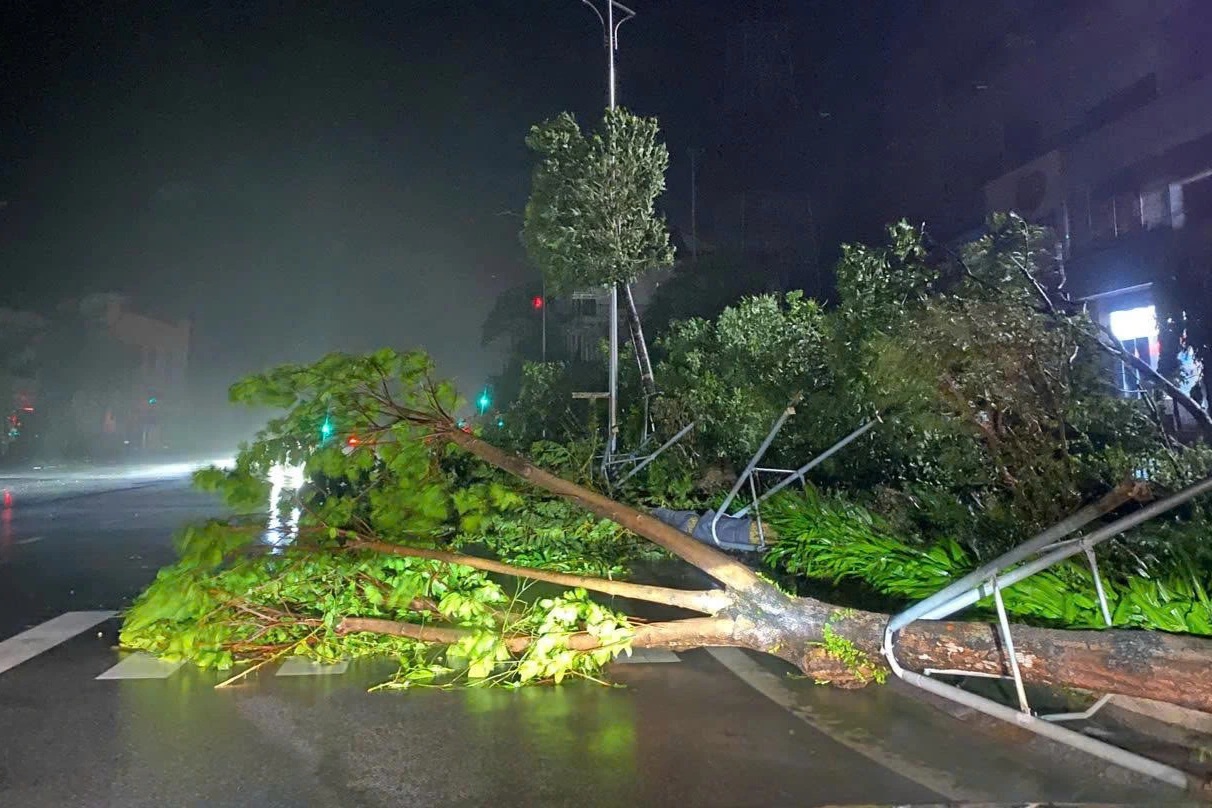 Bão Kajiki quần thảo trong đêm: Gió rít liên hồi, mất điện diện rộng