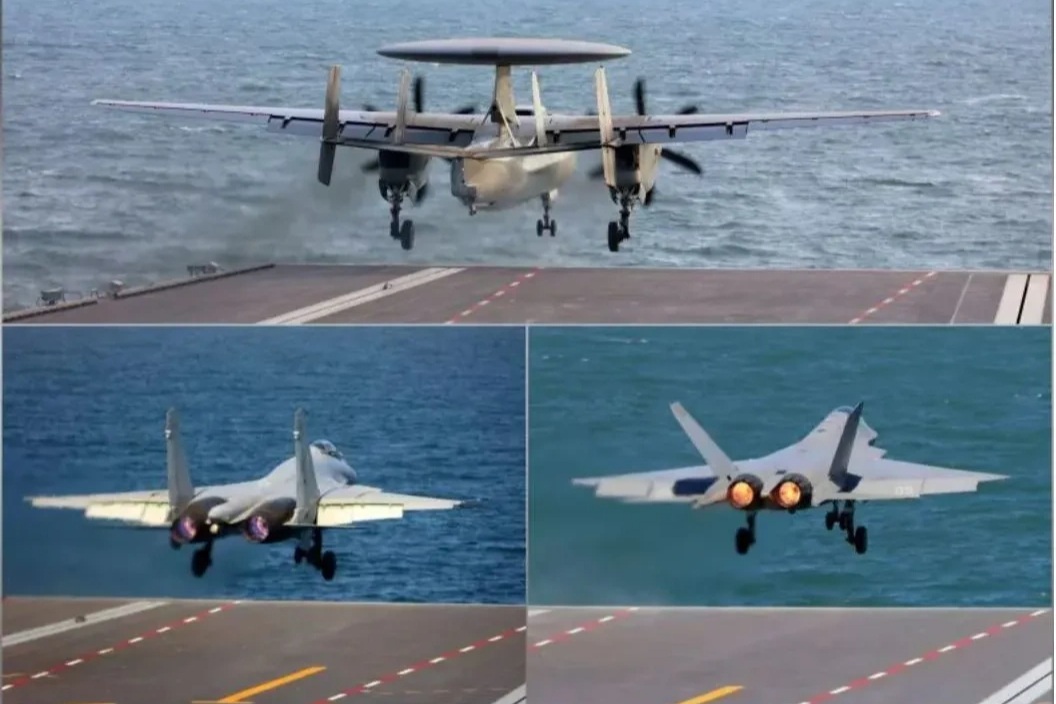 Trung Quốc thử nghiệm 3 loại tiêm kích cất cánh từ tàu sân bay Phúc Kiến