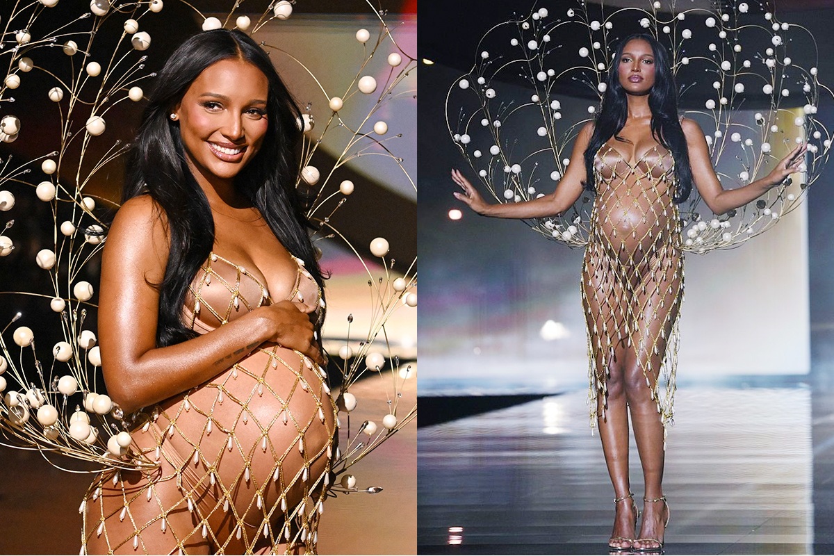 Siêu mẫu bế bụng bầu gây sốt khi mở màn show Victoria’s Secret 2025