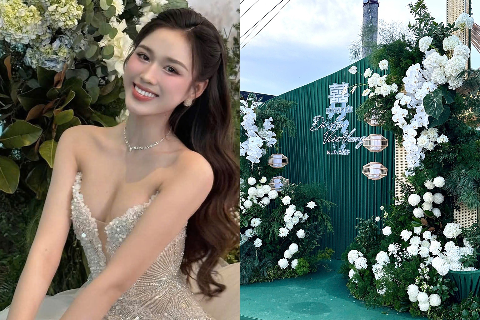 Không gian lễ ăn hỏi của Hoa hậu Đỗ Thị Hà và thiếu gia Quảng Trị