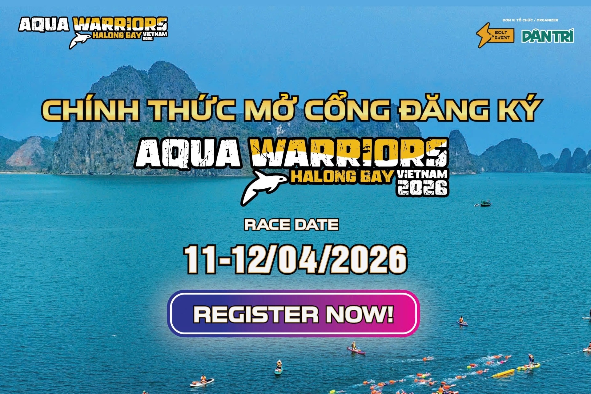 Mở cổng đăng ký giải đấu 2-3 môn phối hợp Aqua Warriors Ha Long Bay 2026