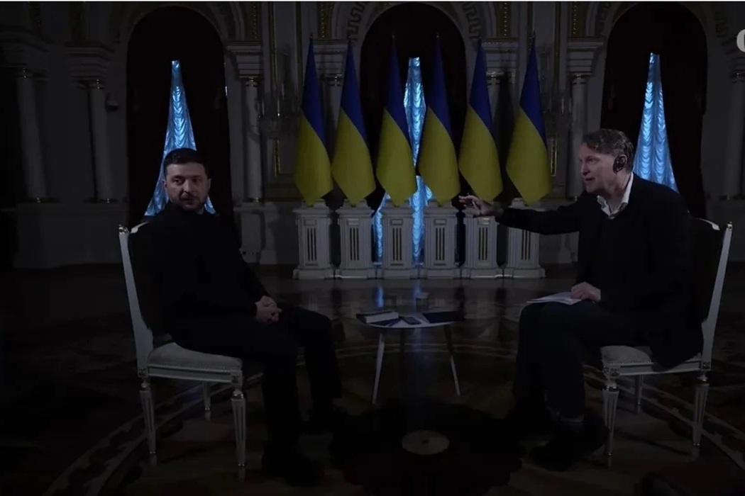 Dinh tổng thống Ukraine mất điện giữa cuộc phỏng vấn của ông Zelensky