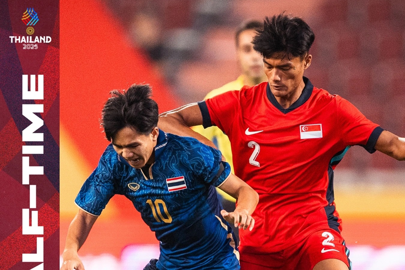 U22 Thái Lan 2-0 U22 Singapore (hiệp 2): Hai phút ghi hai bàn