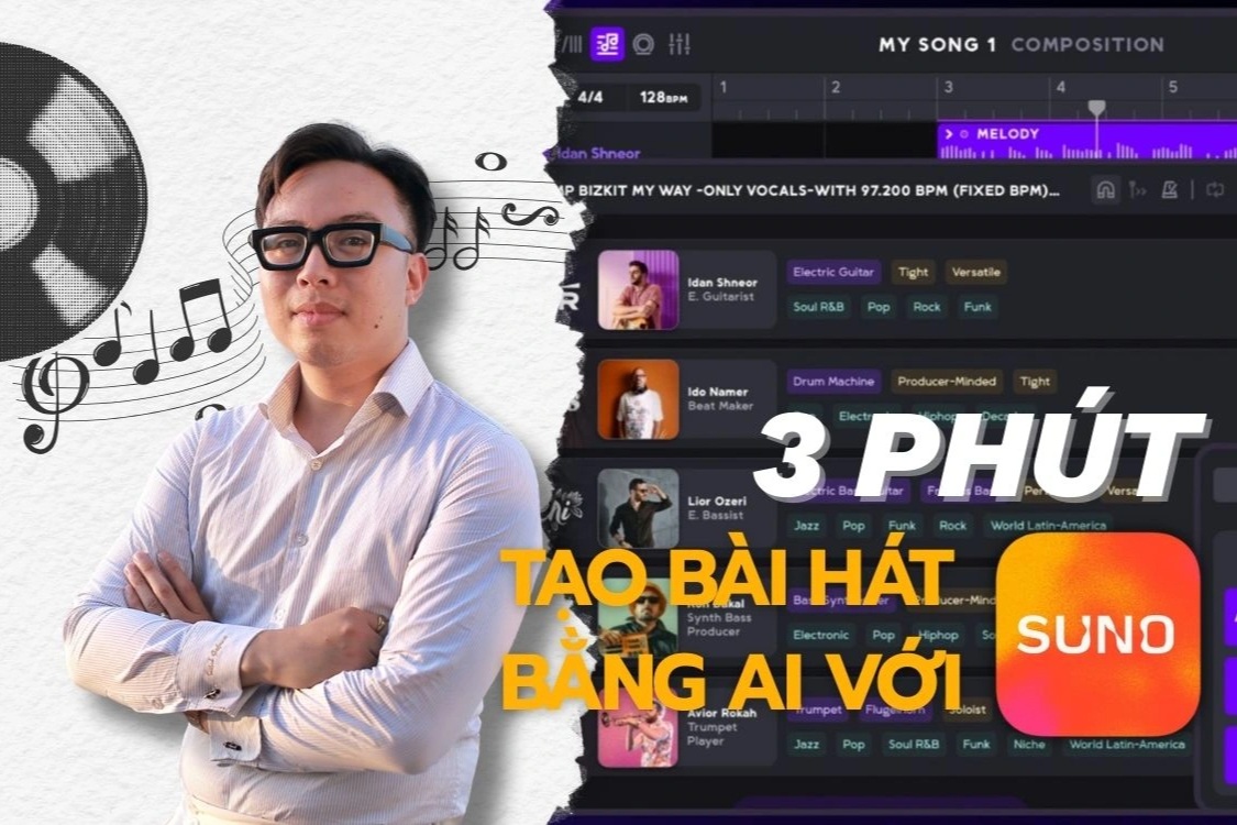 Sáng tác bài hát bằng AI trong 3 phút chỉ với vài thao tác đơn giản