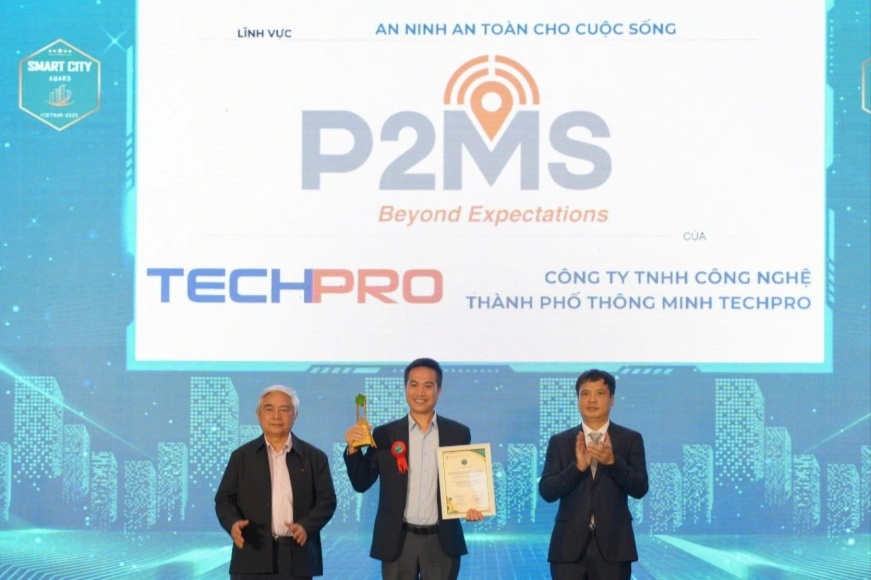 Giải pháp P2MS của TECHPRO Smart City đạt giải thưởng Thành phố thông minh 2025