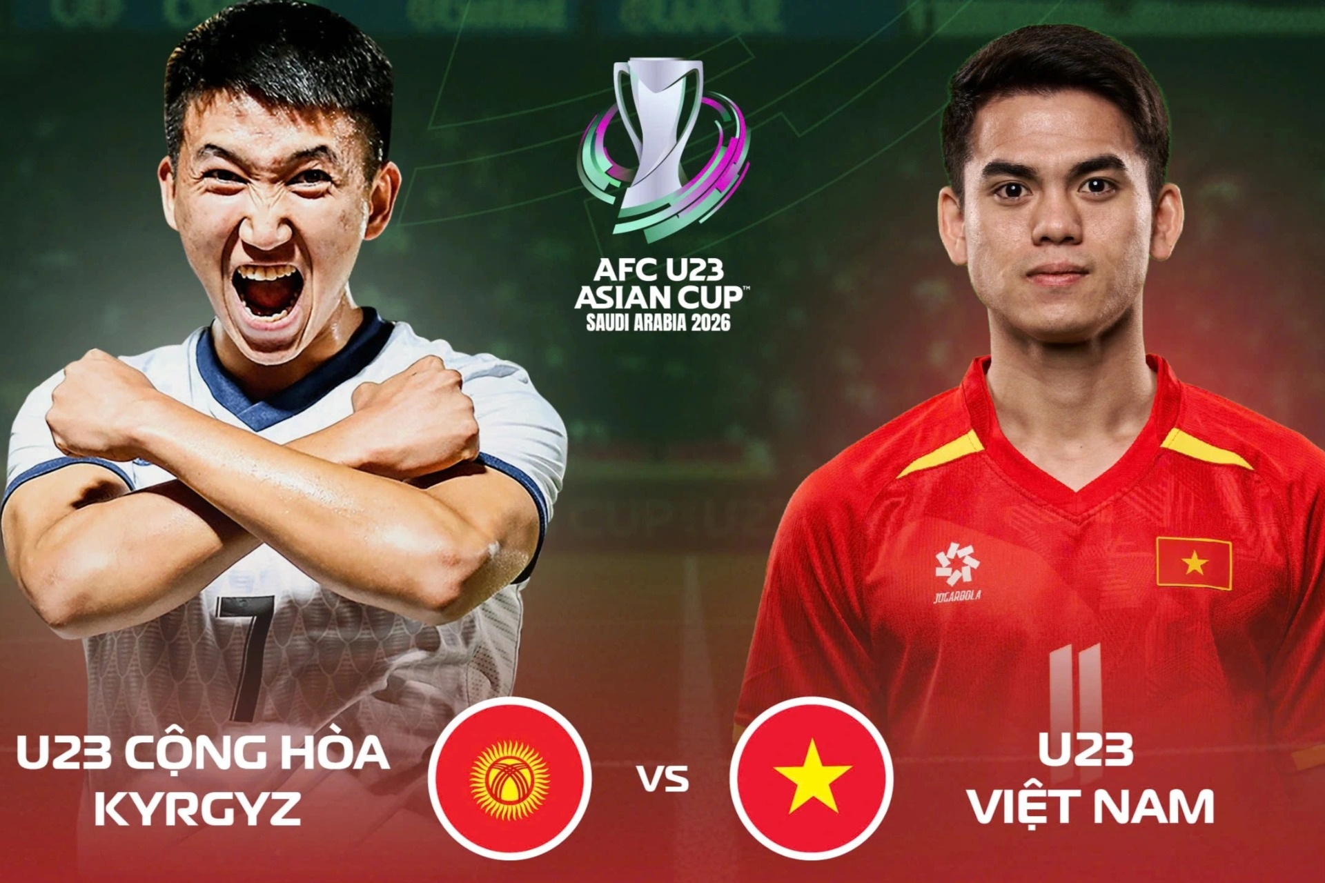 So sánh giá trị đội hình U23 Việt Nam và U23 Kyrgyzstan