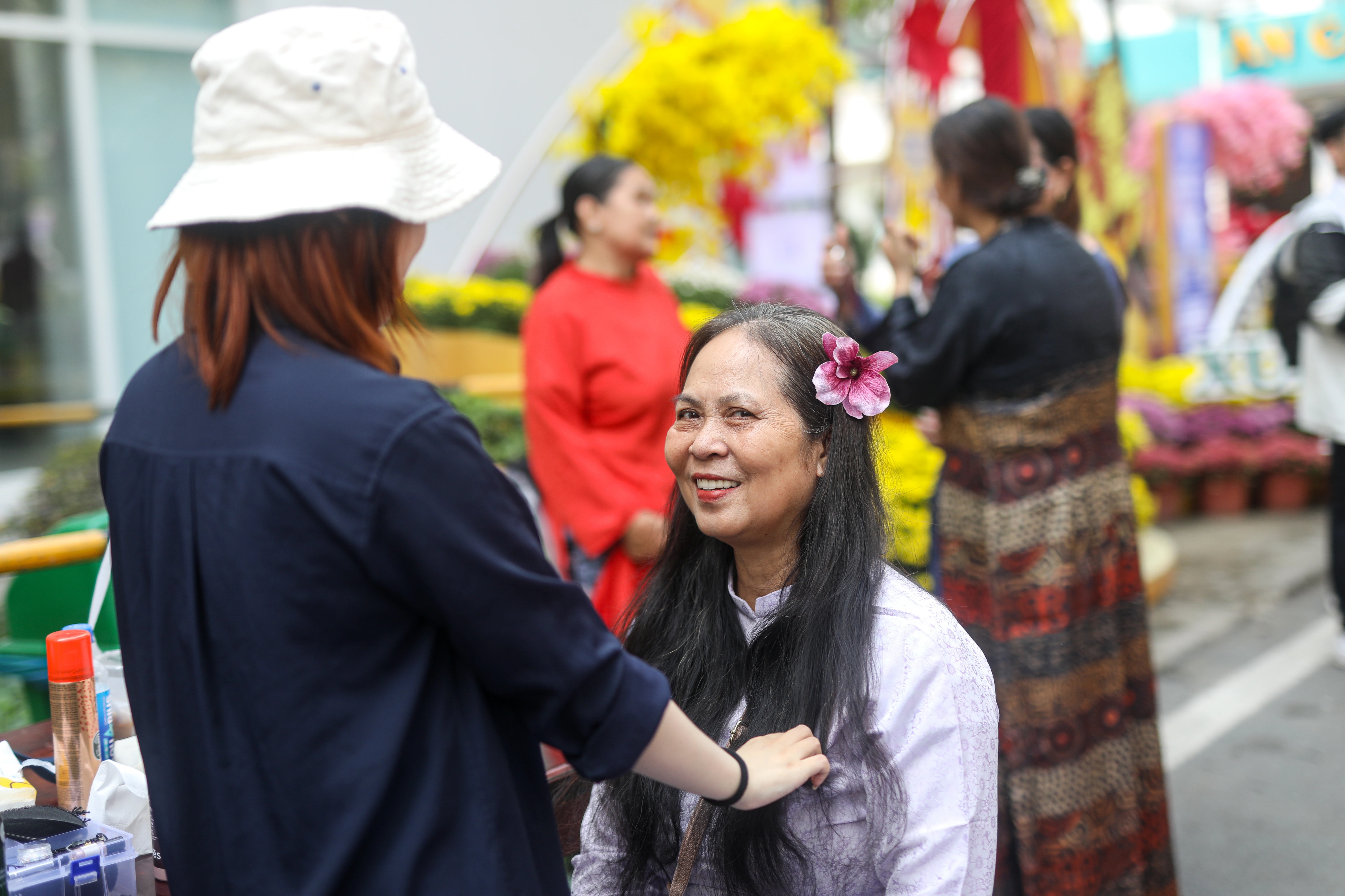 Bệnh nhân Bệnh viện Chợ Rẫy rạng rỡ chụp ảnh Tết, đón tất niên đoàn viên