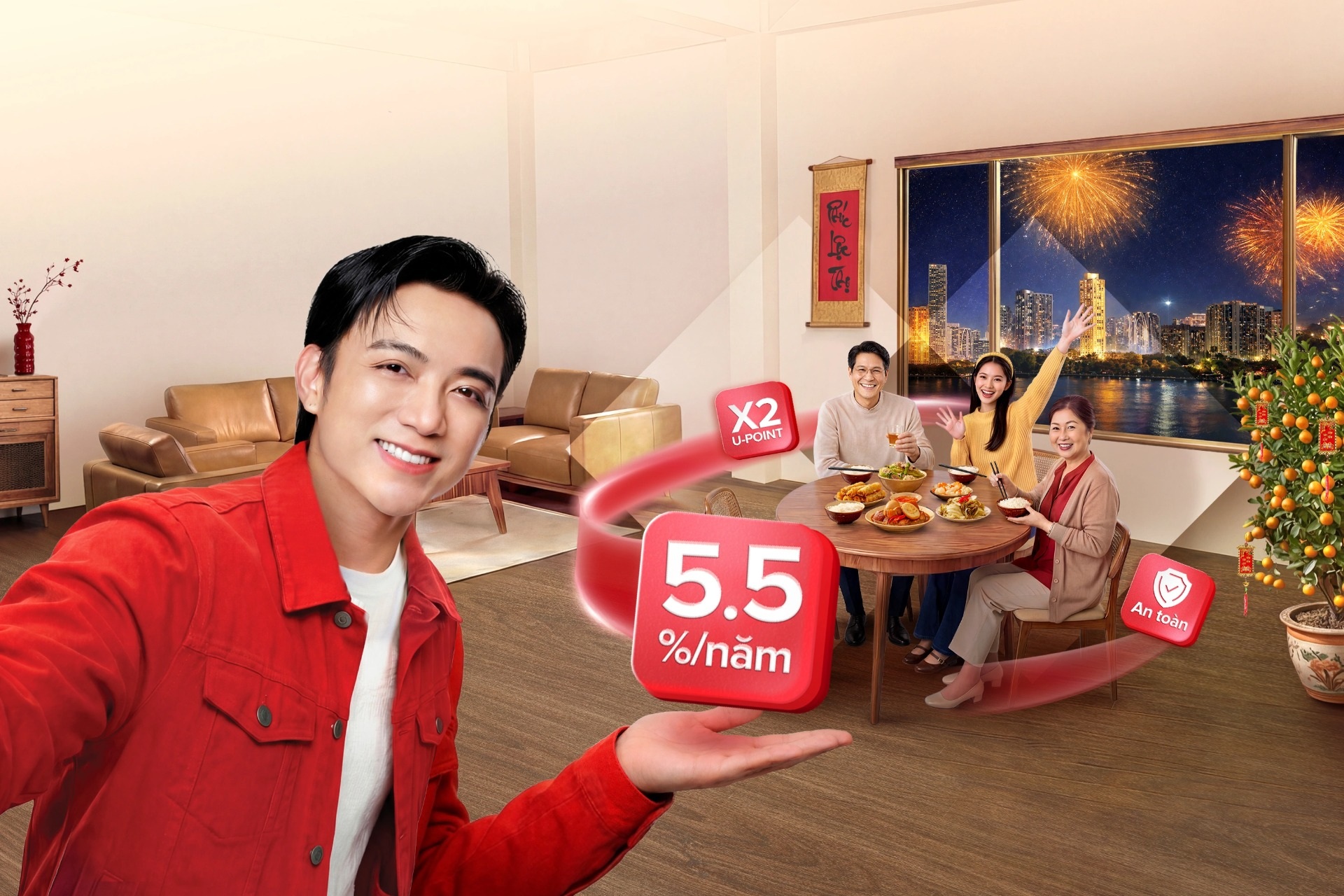 Lợi suất đến 5,5%/năm, tối ưu dòng tiền nhàn rỗi dịp Tết với Techcombank “Sinh lời tự động”