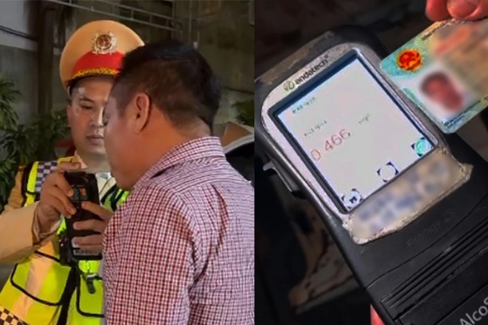 Tài xế đóng cửa xe hút thuốc, đòi kiểm tra chuyên đề của CSGT