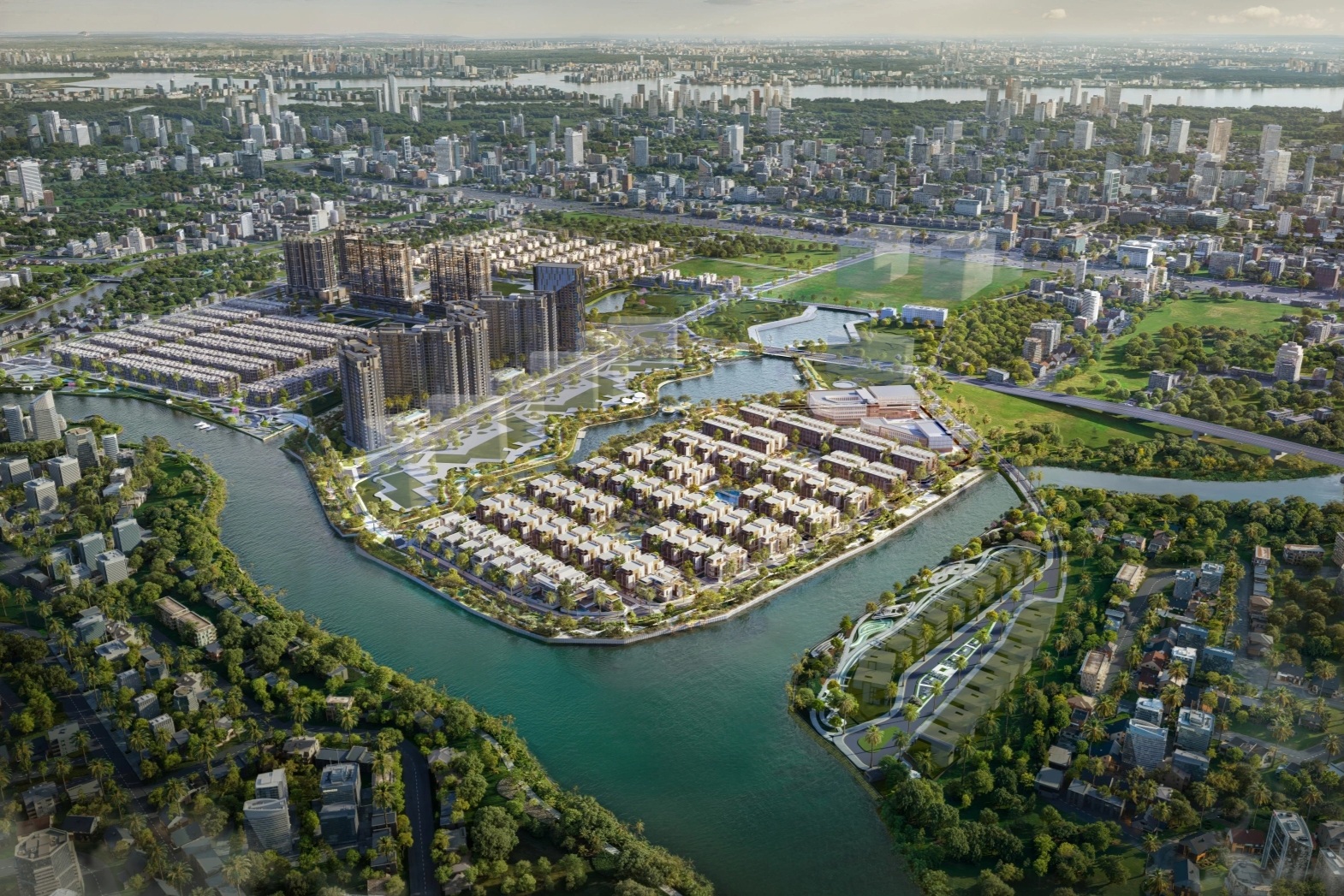 Biệt thự bán đảo lõi trung tâm khu đô thị, dấu ấn định danh của giới thượng lưu