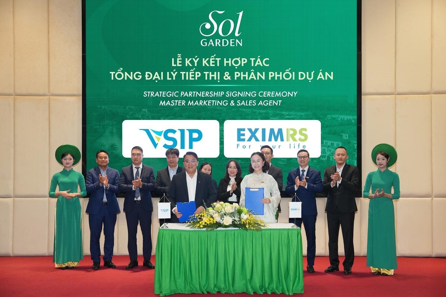 Chủ đầu tư VSIP ký hợp tác tổng đại lý tiếp thị và phân phối dự án Sol Garden