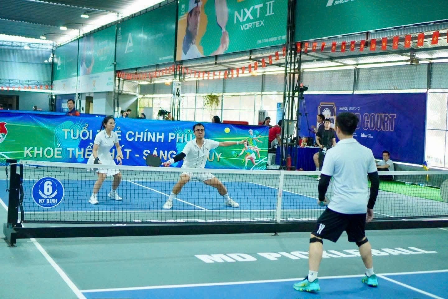 Sôi nổi giải Pickleball cán bộ Đoàn Thanh niên Chính phủ
