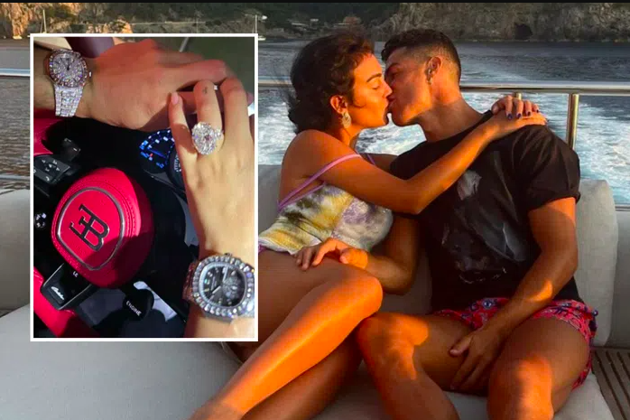 Đồng hồ hàng chục tỷ đồng trên cổ tay của Cristiano Ronaldo và vợ sắp cưới