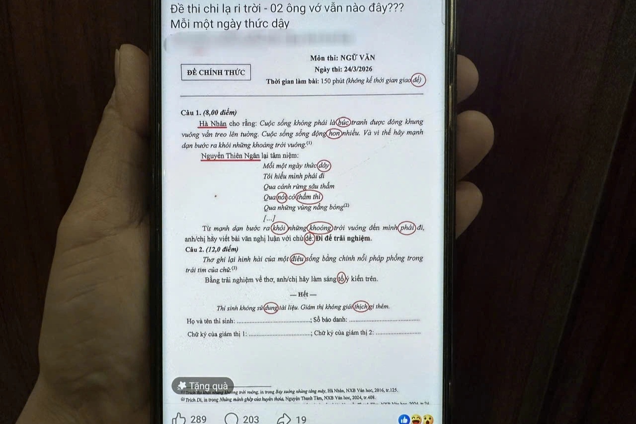 Vụ lan truyền đề thi văn sai chính tả trầm trọng: Sẽ nhờ công an vào cuộc