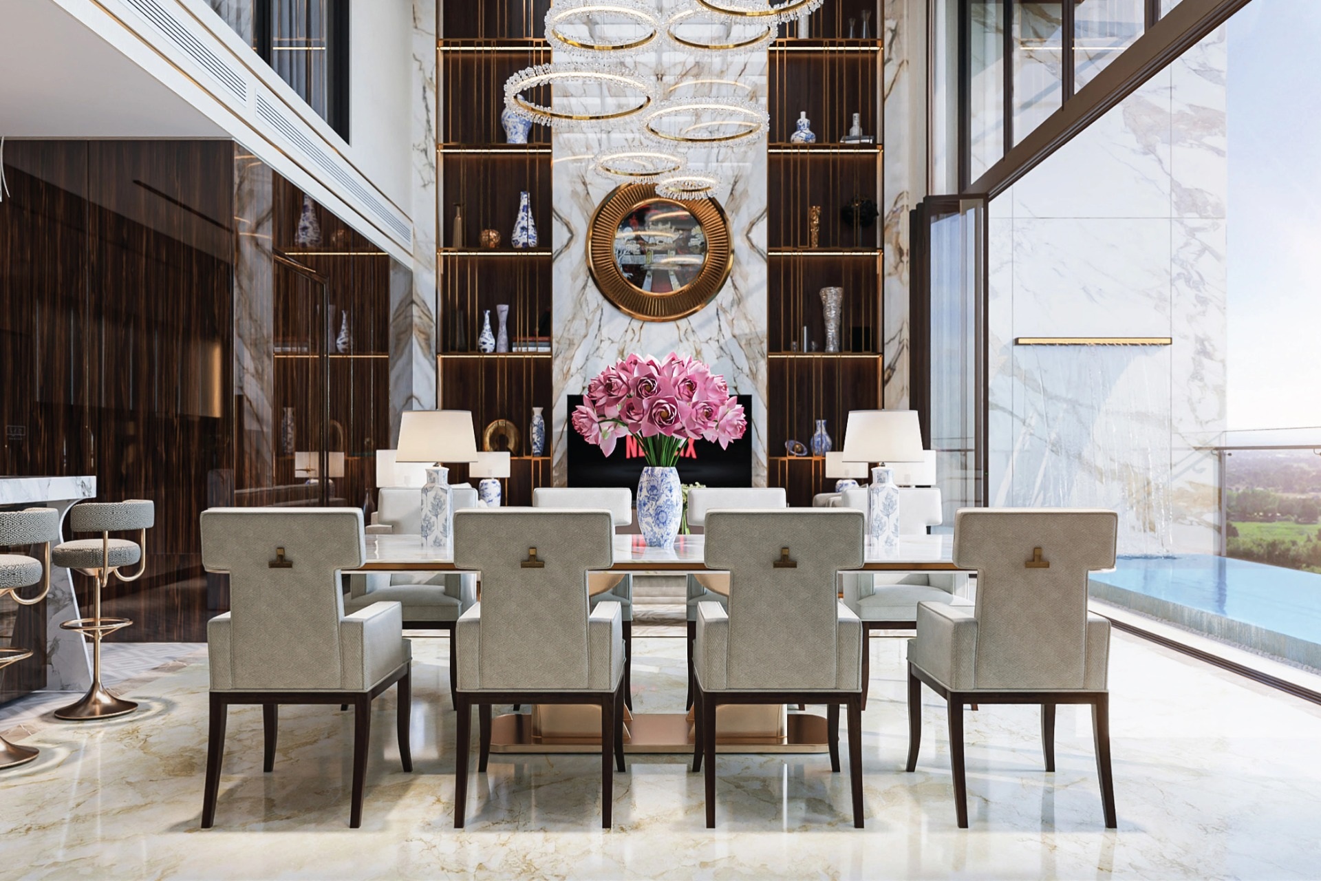 Nghệ thuật chế tác không gian từ vật liệu tinh tuyển tại Noble Crystal Long Bien