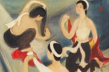 Tranh “Ba thiếu nữ tắm” của Lê Phổ bán với giá hơn 17 tỷ đồng tại Hong Kong
